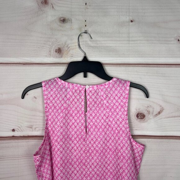 Tommy Bahama Dress Womens S Pink Bahama Coast Lovely Lattice Sleeveless Tank - Picture 7 of 7